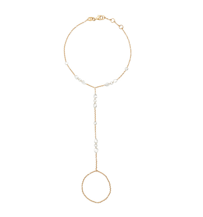 תכשיט כף יד יוקרתי מזהב צהוב ויהלומי רוז קאט  ANAYA BRACELET