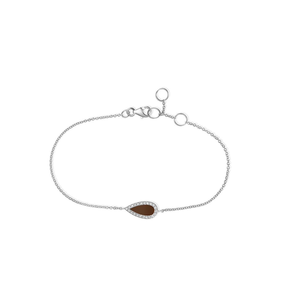 צמיד לבן משובץ יהלומים CACAU DROP BRACELET