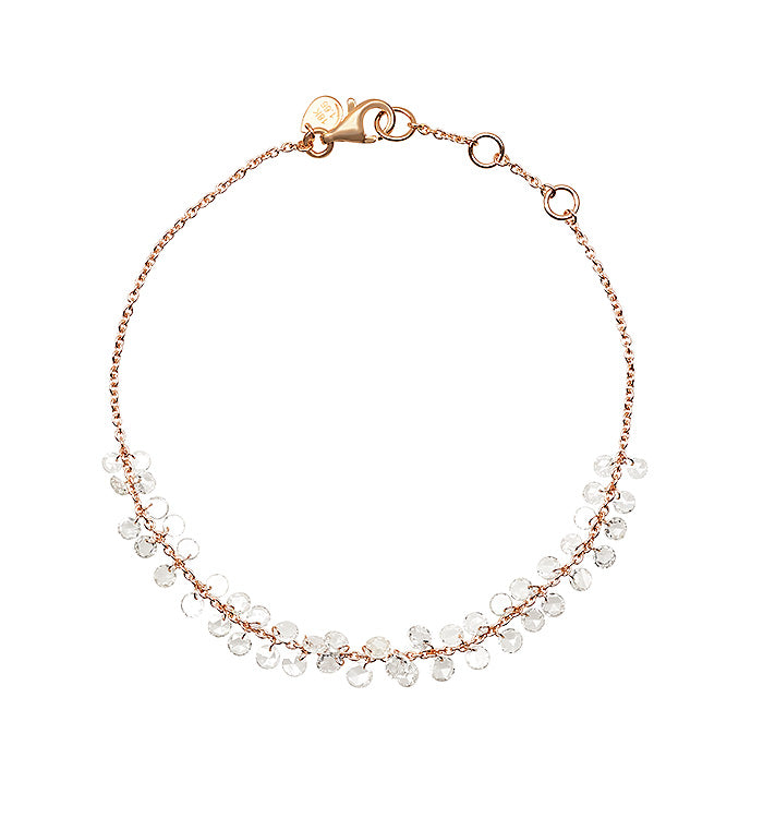 צמיד זהב ורוד עם יהלומי רוז קאט  BRIGITTE BRACELET