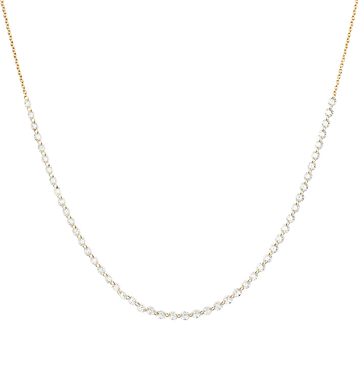 שרשרת זהב צהוב ויהלומי בריולט קדוחים BRIOLETTE DIAMONDS NECKLACE