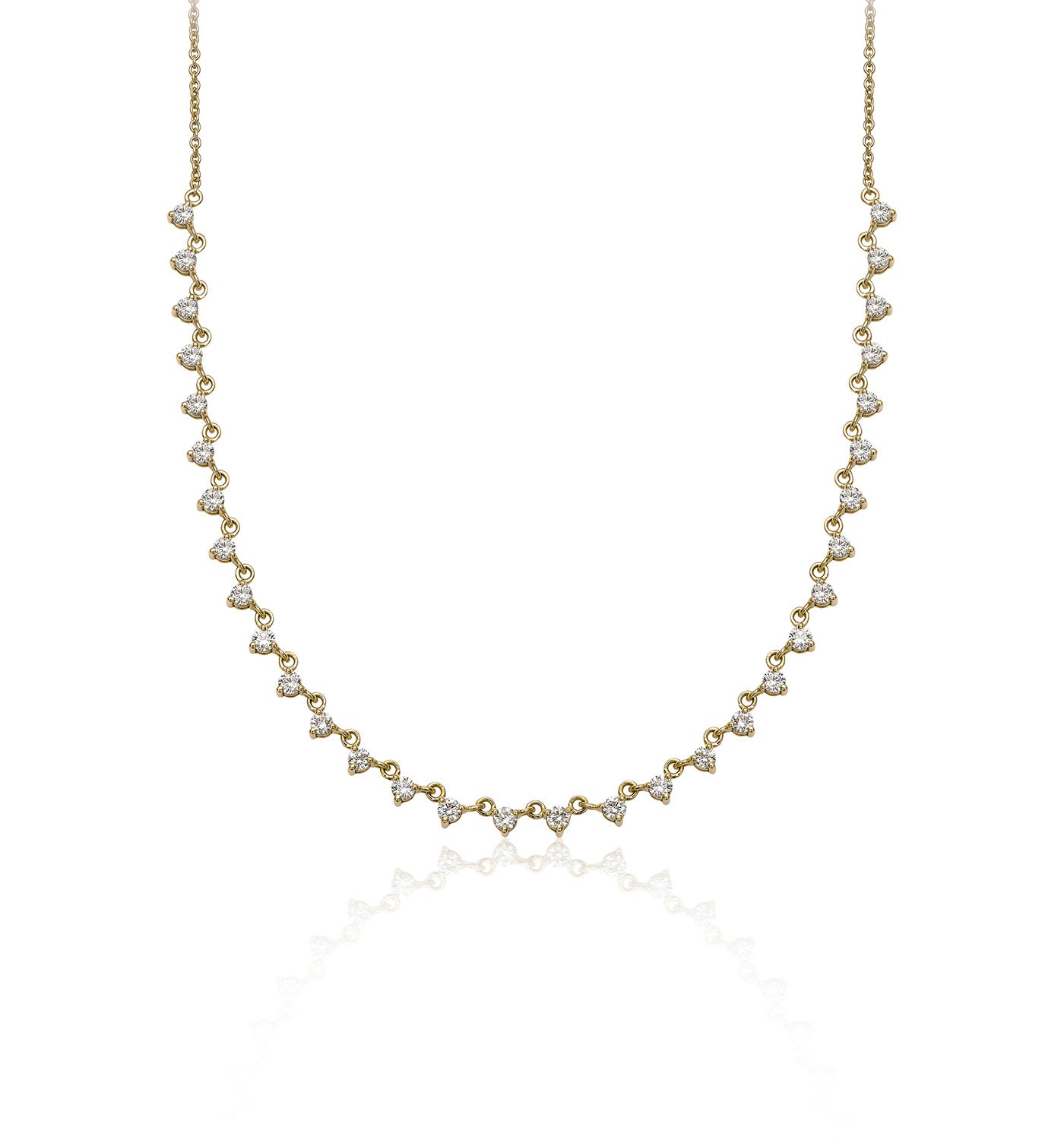 שרשרת זהב צהוב משובצת יהלומים ARIEL NECKLACE