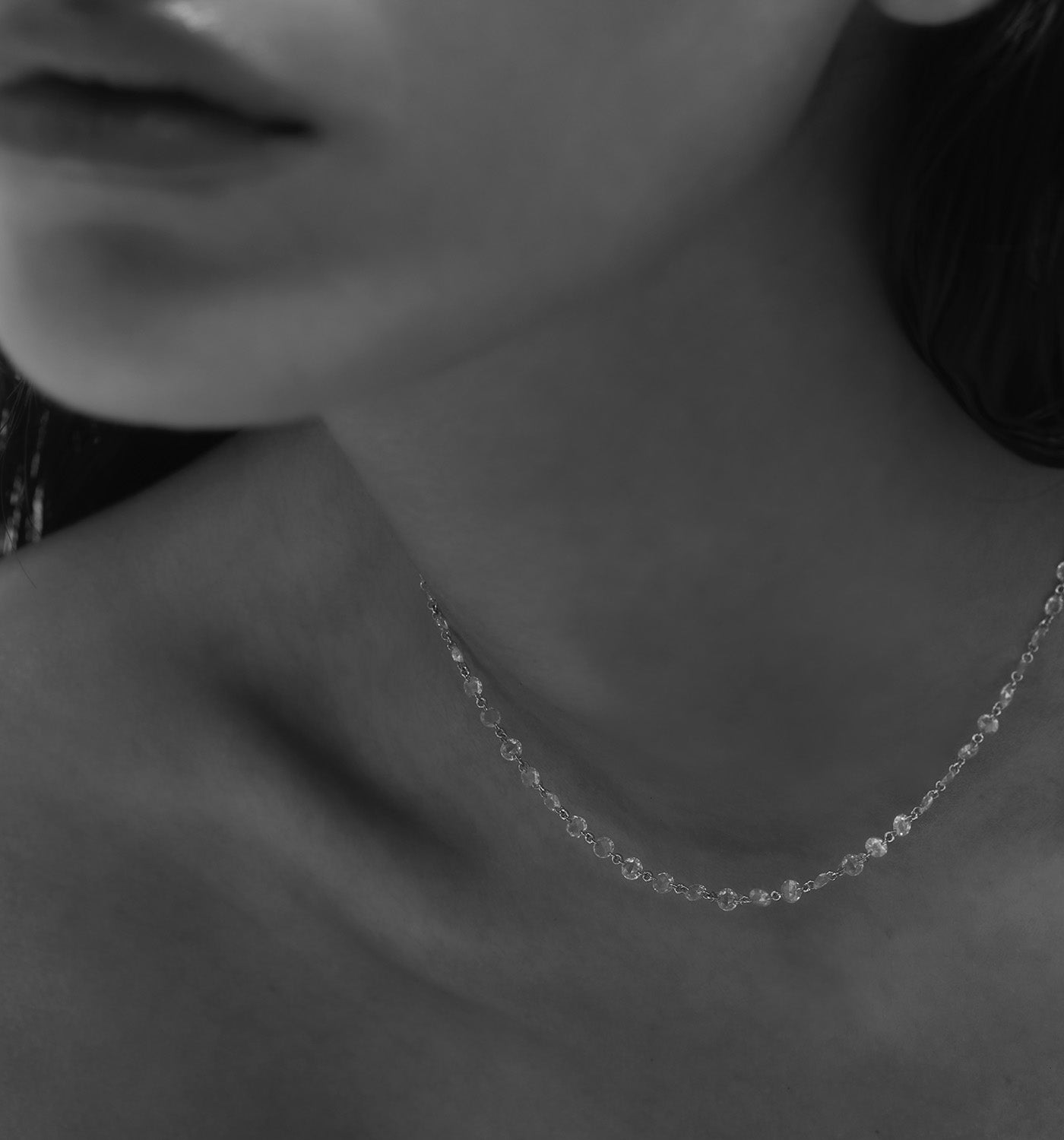 שרשרת זהב לבן יהלומי רוז קאט RITA NECKLACE