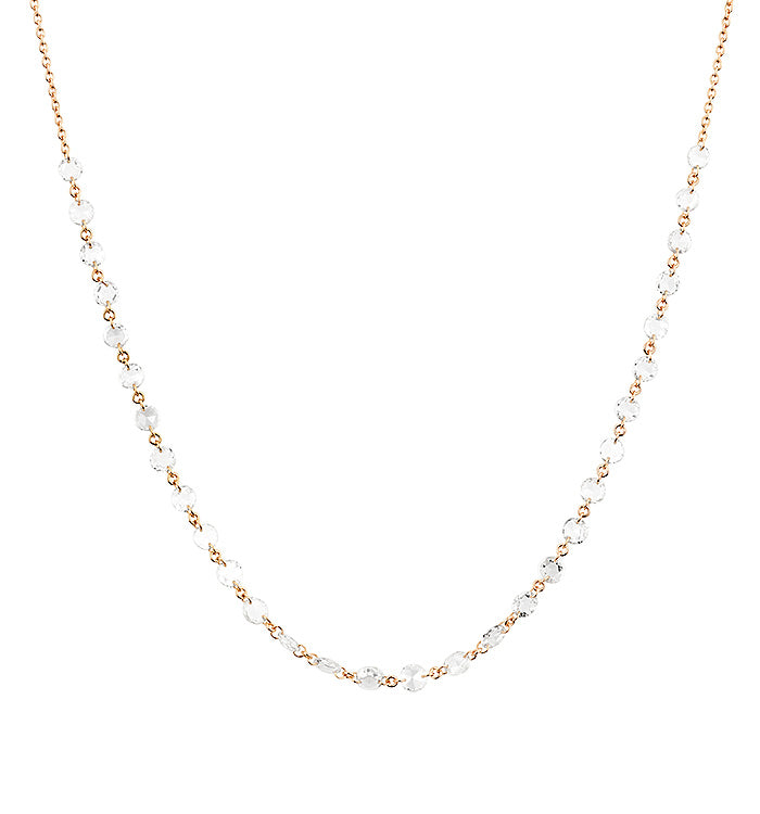 שרשרת זהב ורוד יהלומי רוז קאט RITA NECKLACE