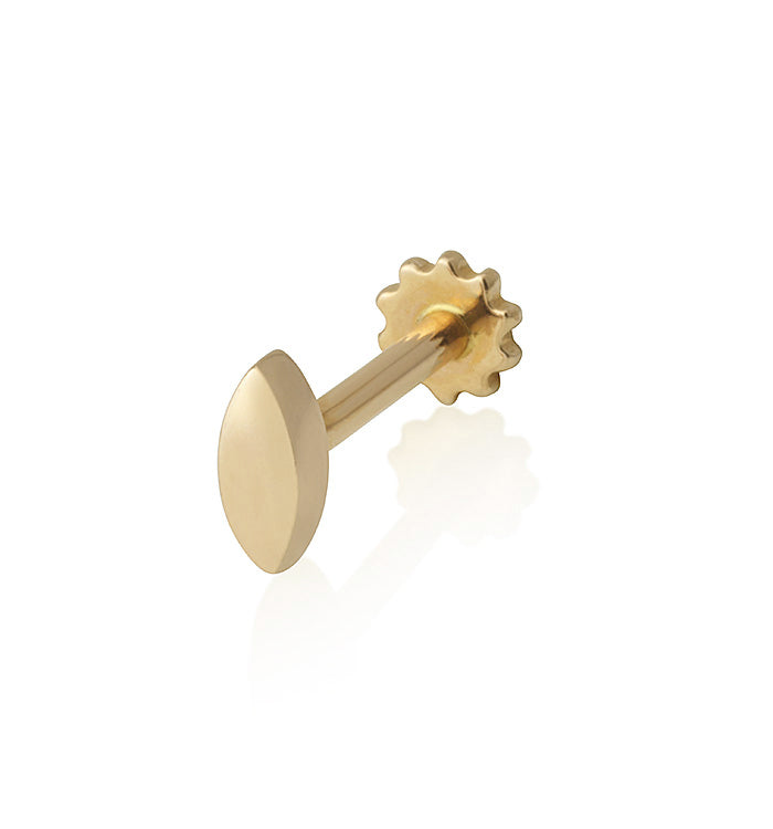 עגיל פירסינג מזהב צהוב GOLD EARRING PIERCING LABRET