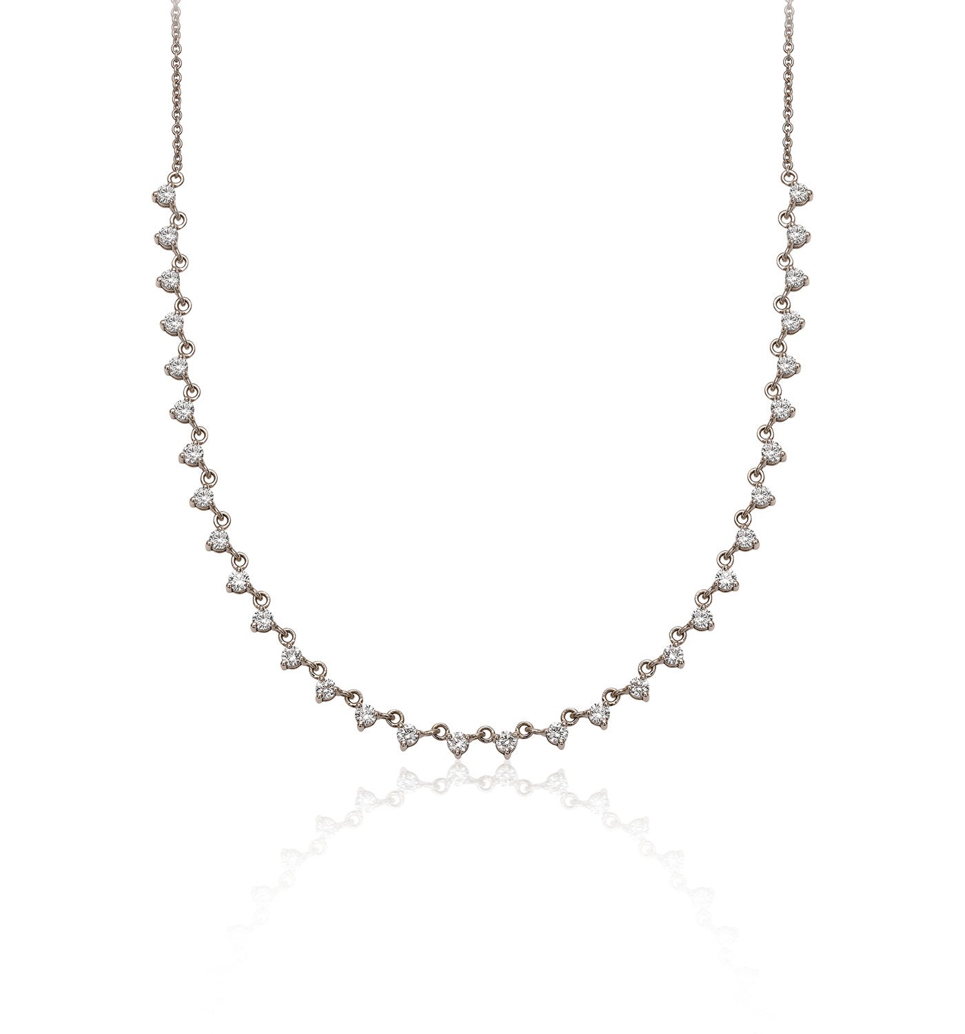 שרשרת זהב לבן משובצת יהלומים ARIEL NECKLACE