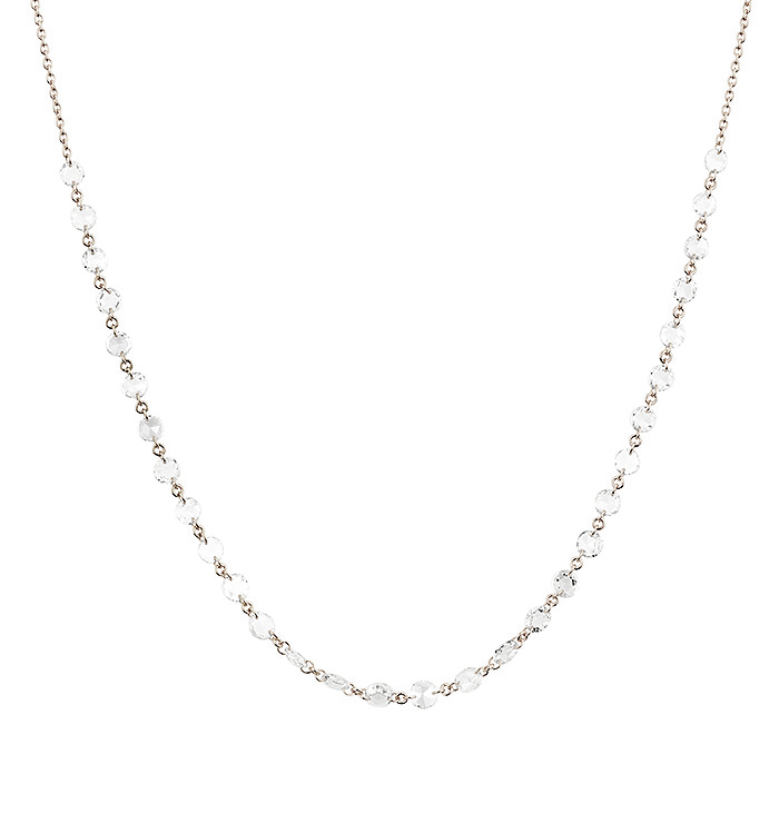 שרשרת זהב לבן יהלומי רוז קאט RITA NECKLACE