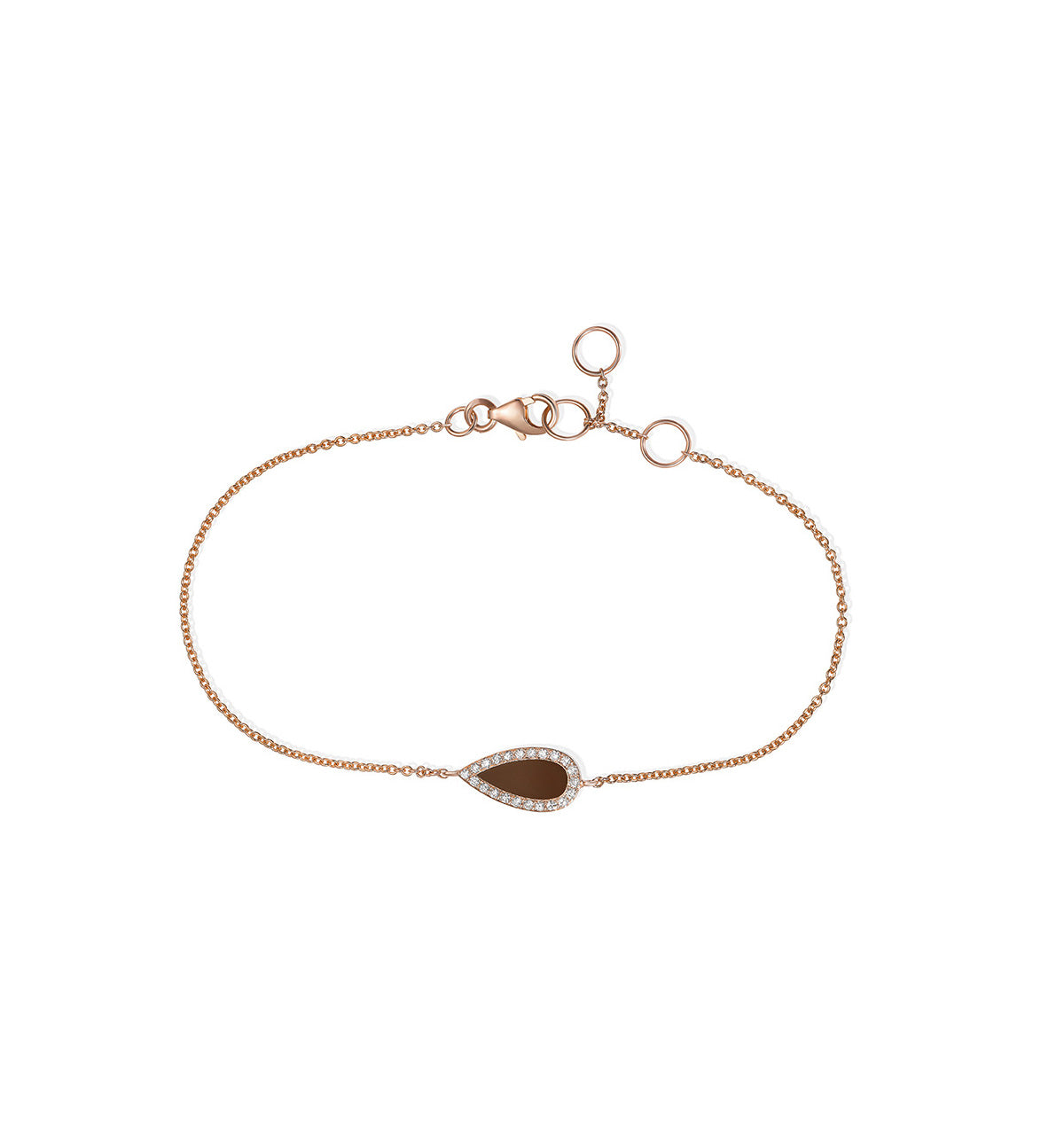 Cacau drop diamond bracelet rose gold