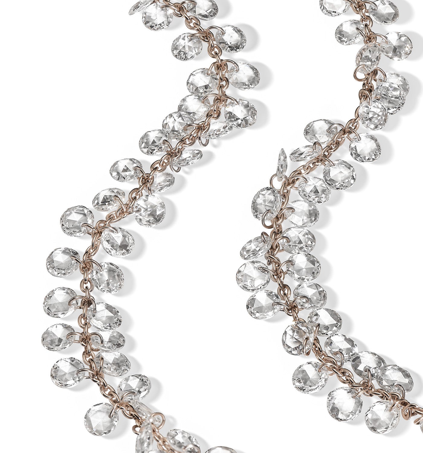 שרשרת זהב לבן עם יהלומי רוז קאט BRIGITTE NECKLACE