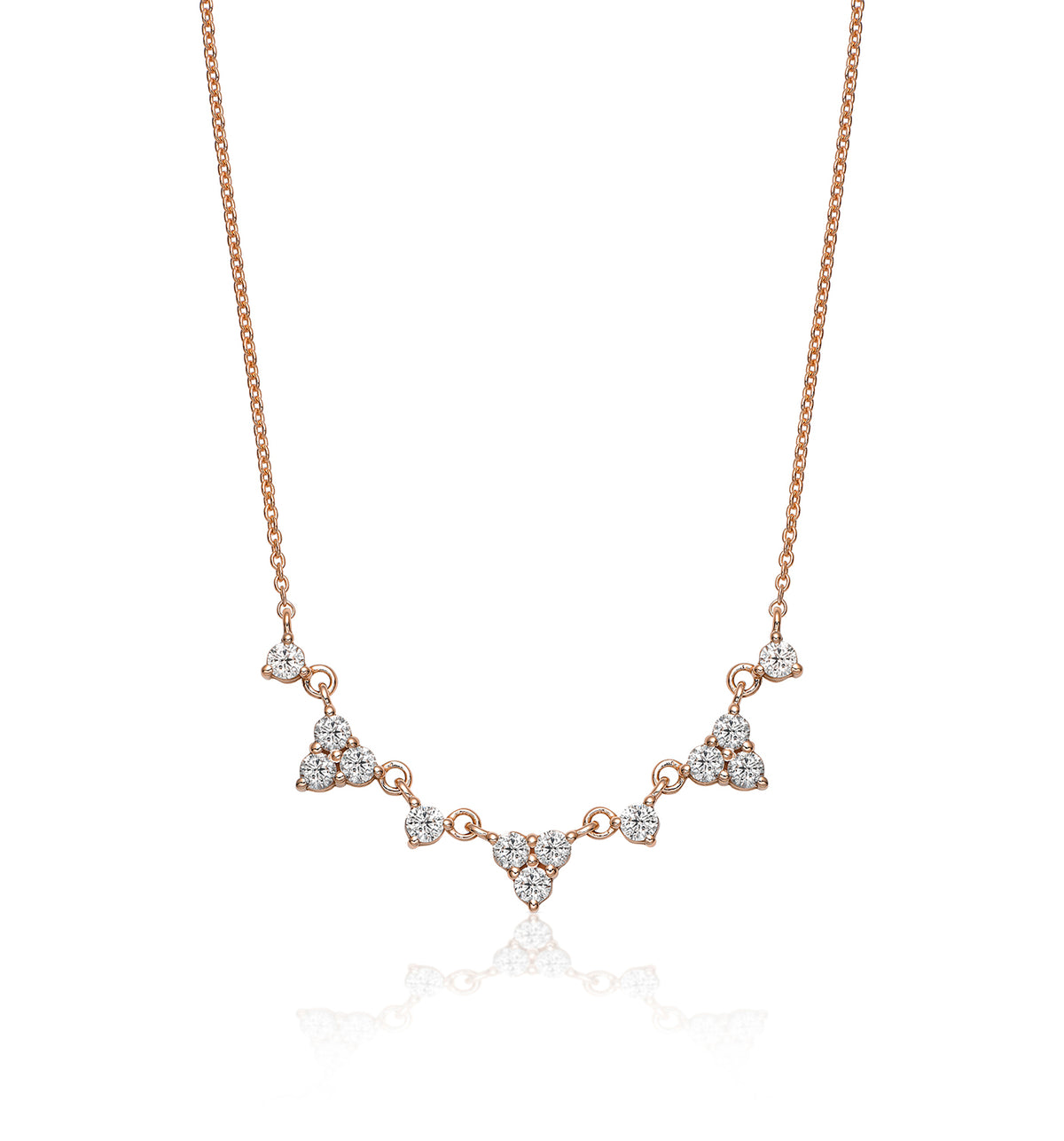 Lany diamond necklace rose gold