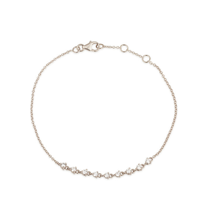 צמיד זהב לבן משובץ יהלומים  ARIEL BRACELET with Diamonds