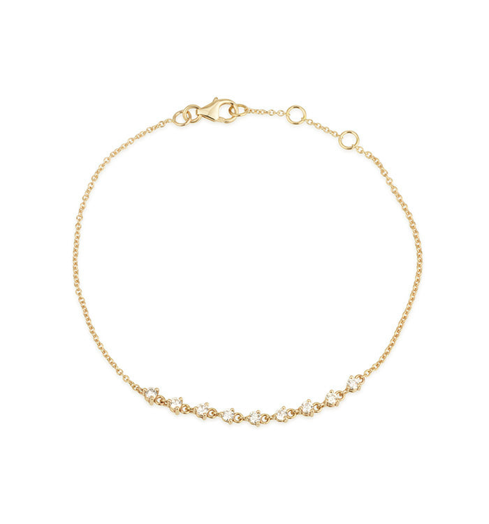 צמיד זהב צהוב משובץ יהלומים  ARIEL BRACELET with Diamonds
