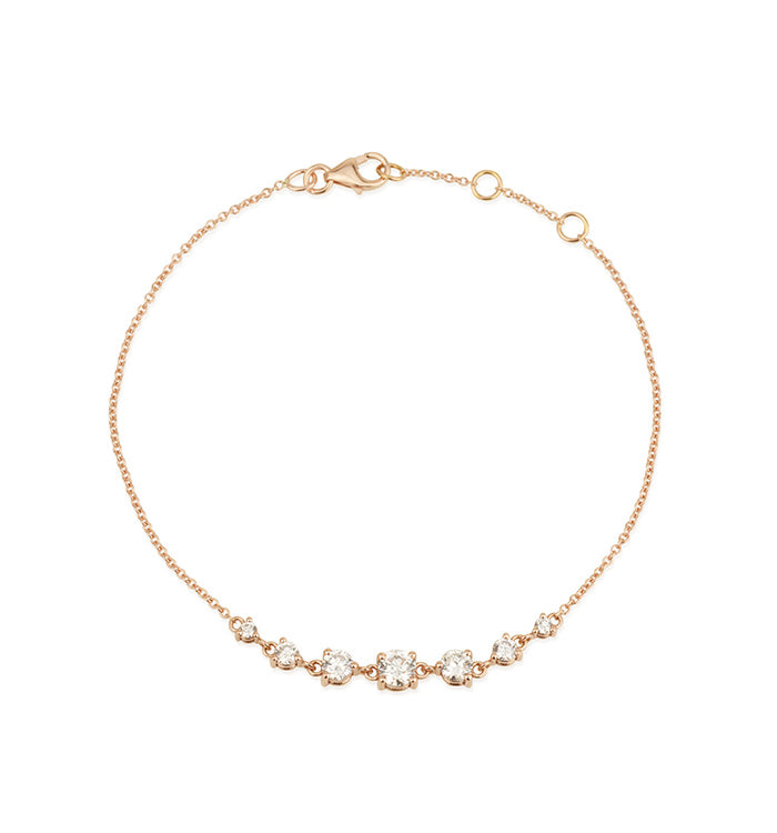 צמיד זהב ורוד משובץ יהלומים  MAJ BRACELET