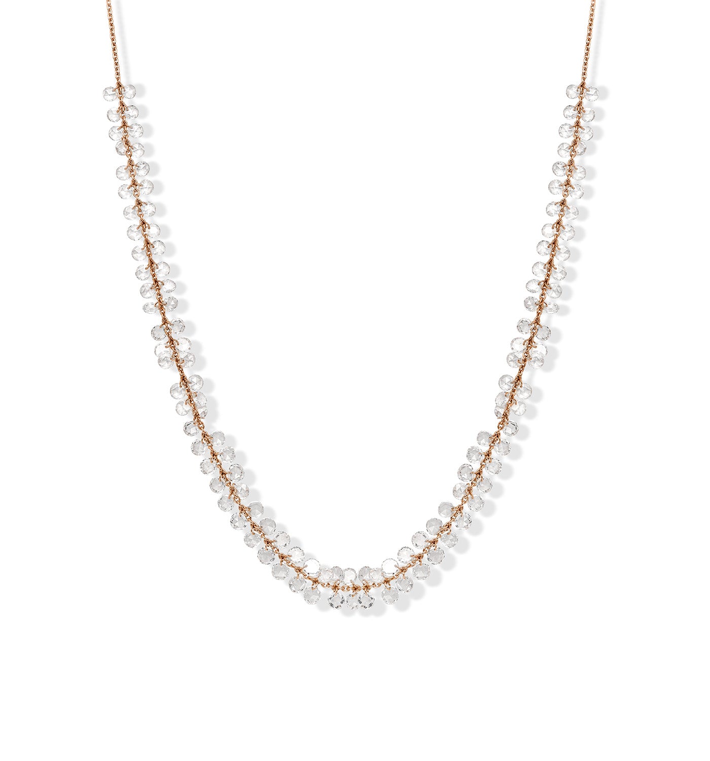 שרשרת זהב ורוד עם יהלומי רוז קאט BRIGITTE MORE NECKLACE