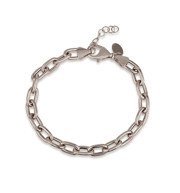 צמיד חוליות בזהב לבן  BABY KELLY BRACELET