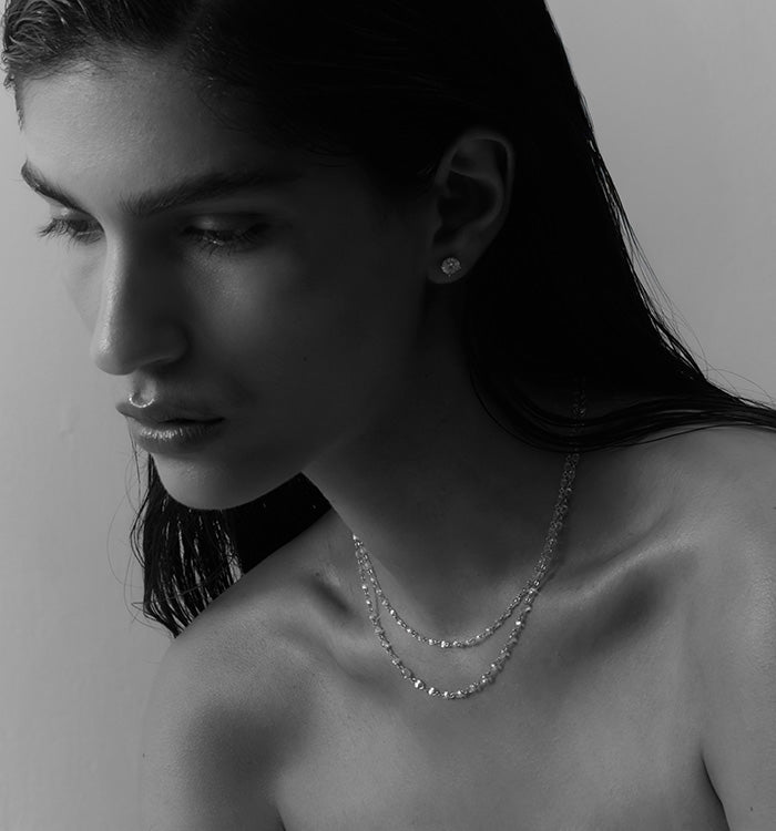 שרשרת זהב צהוב ויהלומי רוז קאט מאורכים קדוחים גודל מדורג ובהיקף מלא MARILYN SUPPER DIAMONDS NECKLACE