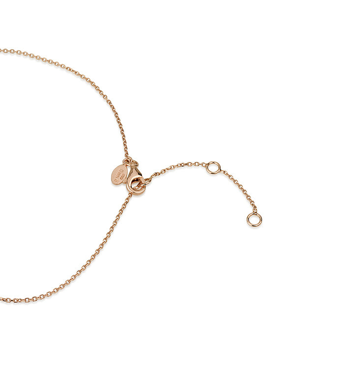 שרשרת עין  בזהב ורוד משובצת יהלומים LIZ EYE NECKLACE