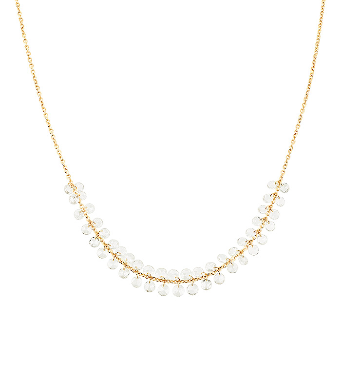 שרשרת זהב צהוב עם יהלומי רוז קאט BRIGITTE NECKLACE