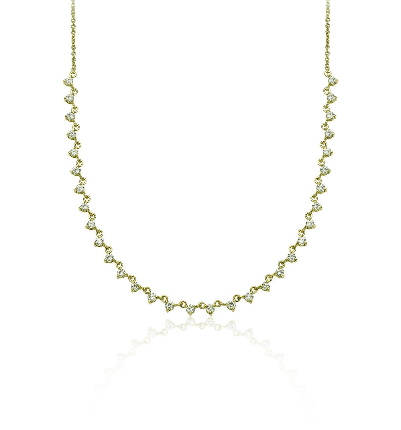 שרשרת  זהב צהוב משובצת יהלומים ARIEL NECKLACE