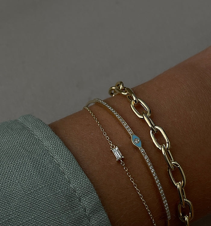 צמיד חוליות בזהב צהוב  BABY KELLY BRACELET