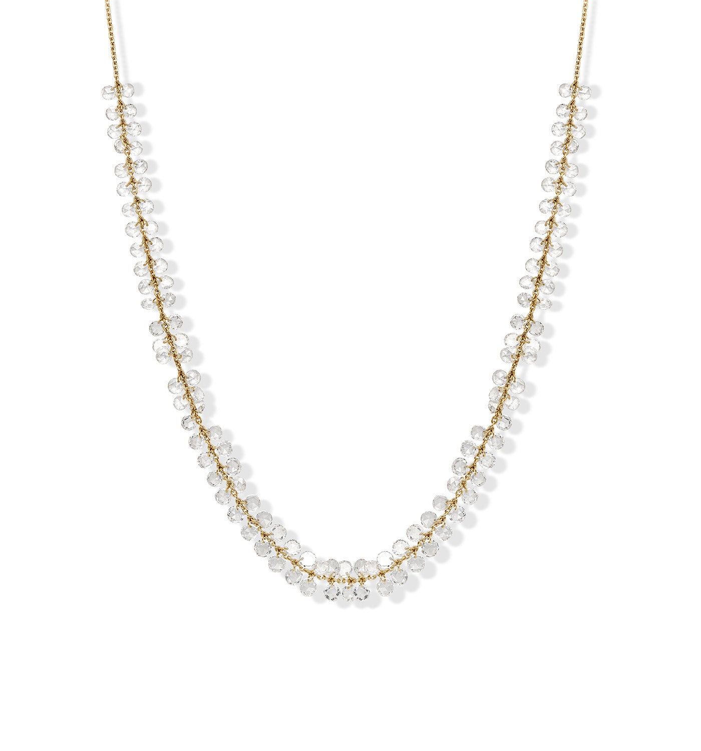 שרשרת זהב צהוב עם יהלומי רוז קאט BRIGITTE MORE NECKLACE