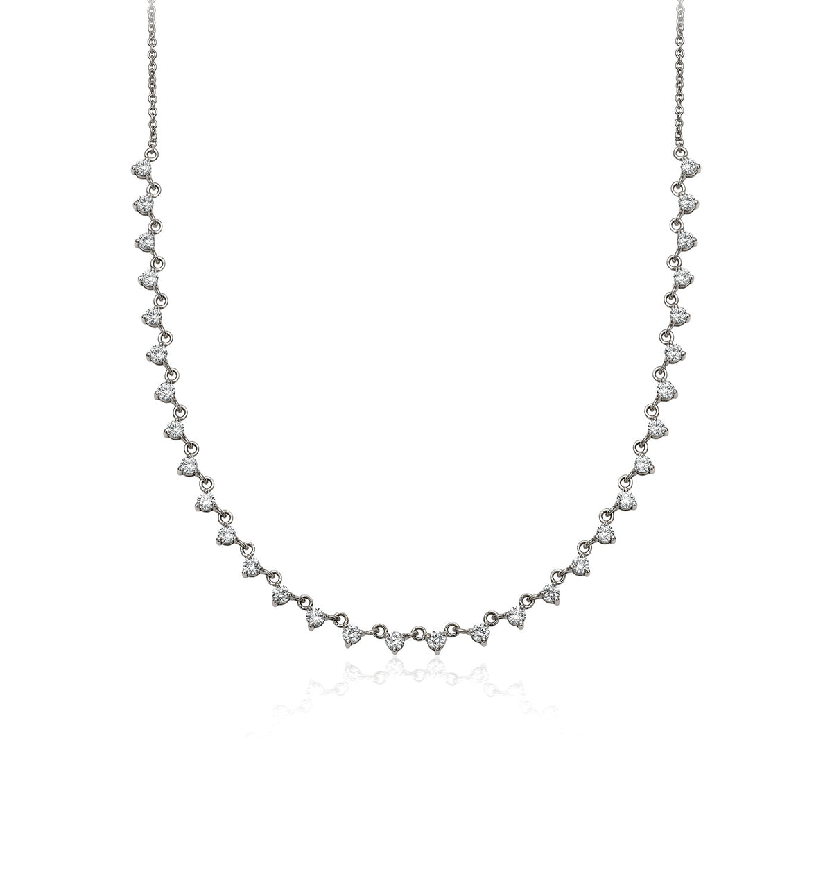 Ariel necklace white gold set with natural diamonds