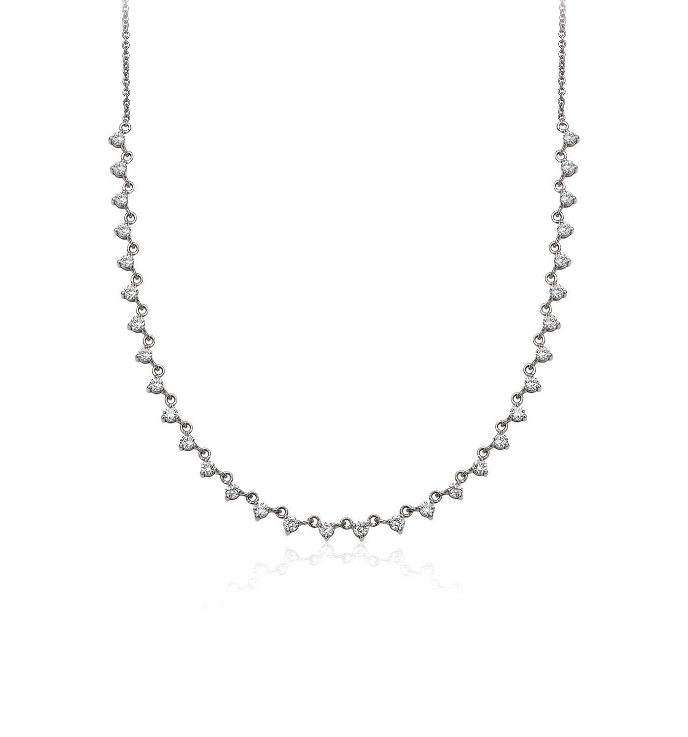 Ariel necklace white gold set with natural diamonds