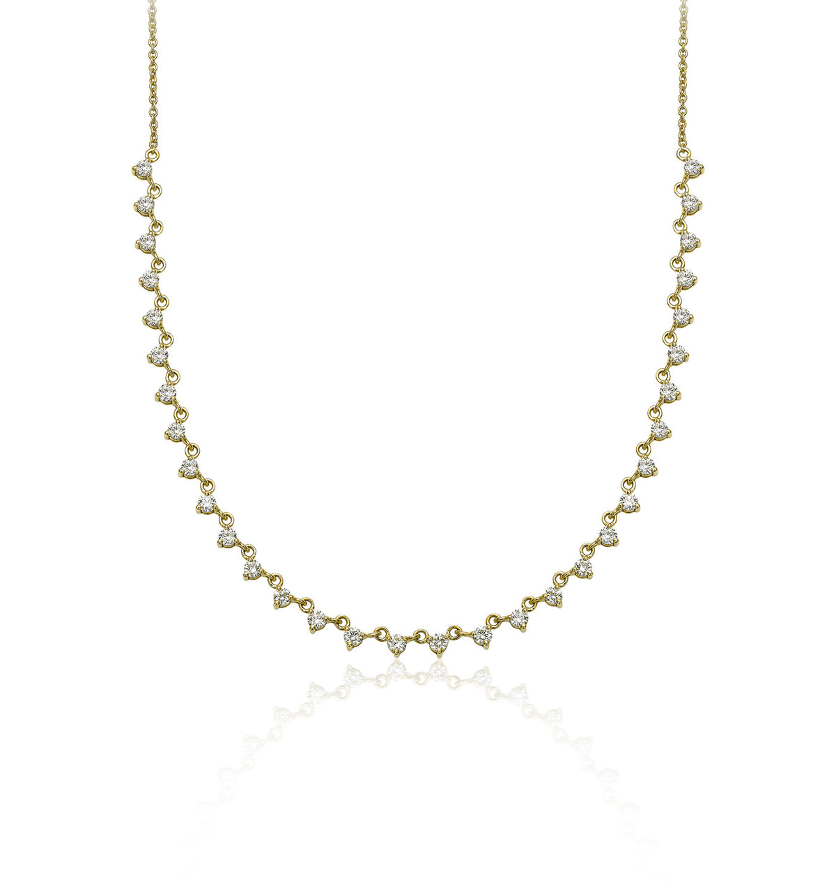 Ariel necklace yellow gold set with natural diamonds