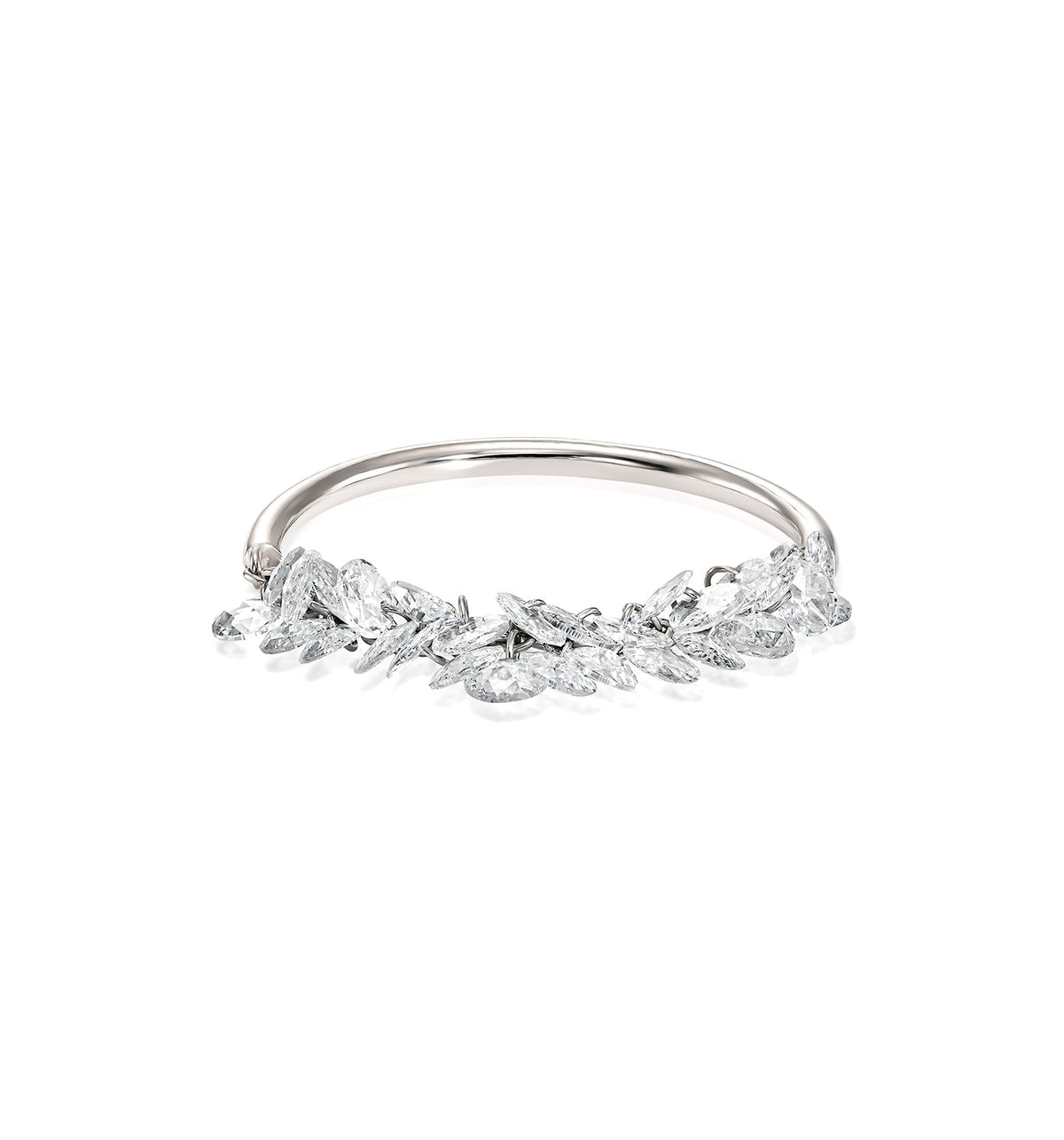 טבעת זהב לבן עם יהלומי רוז קאט PINKY BRIGITTE RING