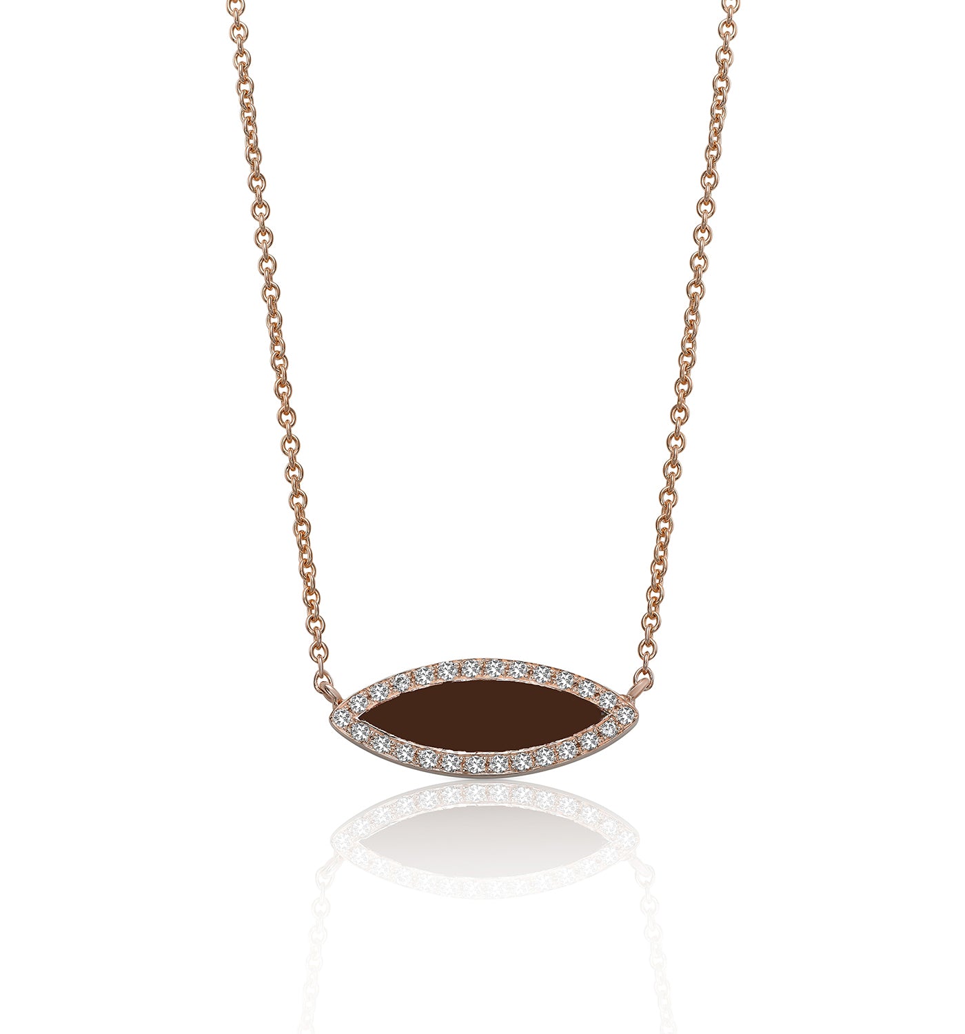 Cacau diamond necklace rose gold