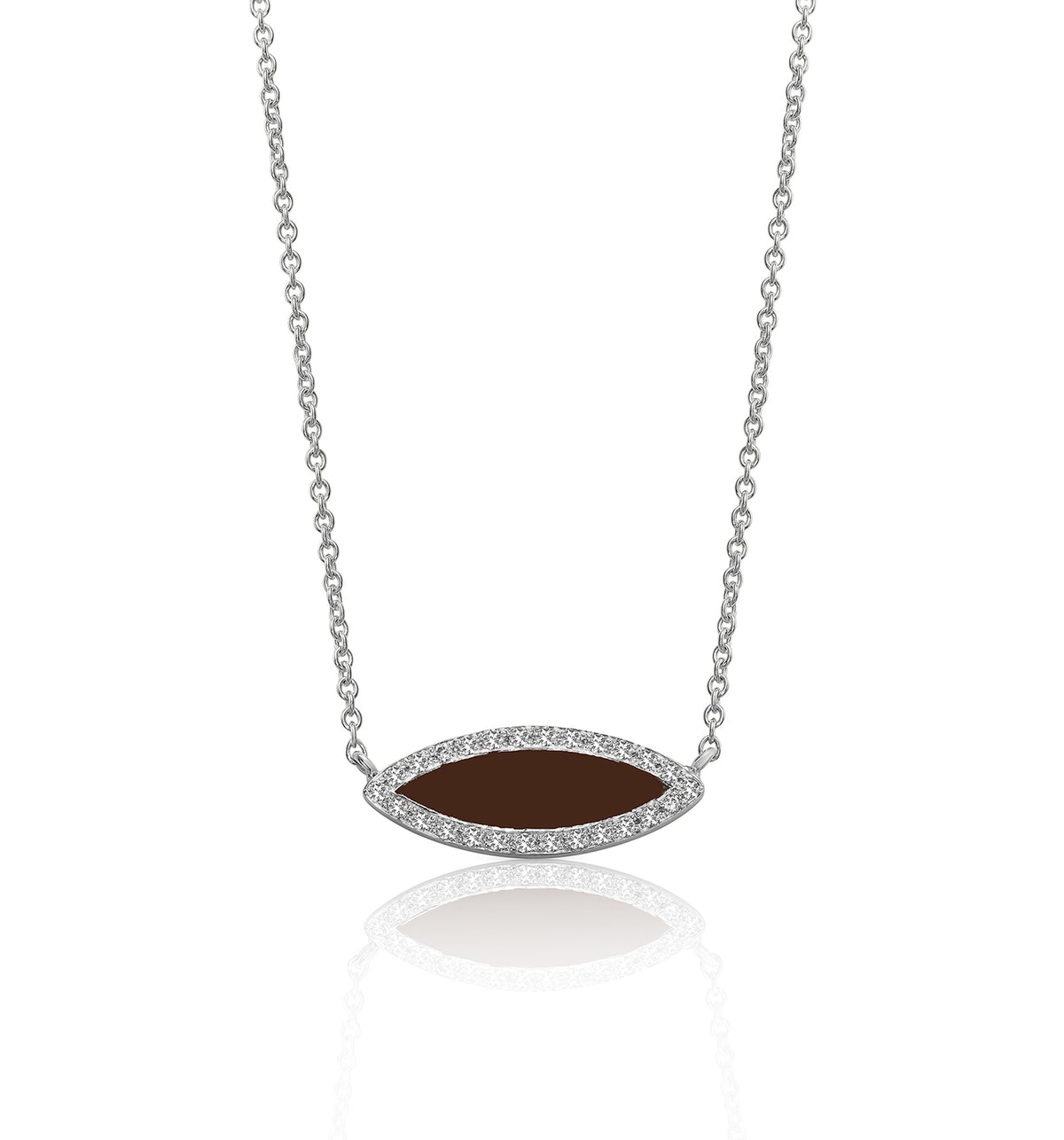 Cacau diamond necklac white
  gold