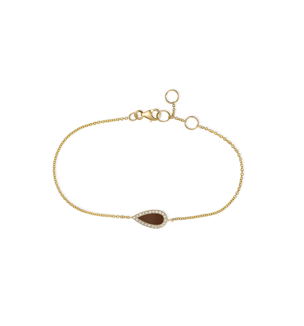 Cacau drop diamond bracelet yellow gold