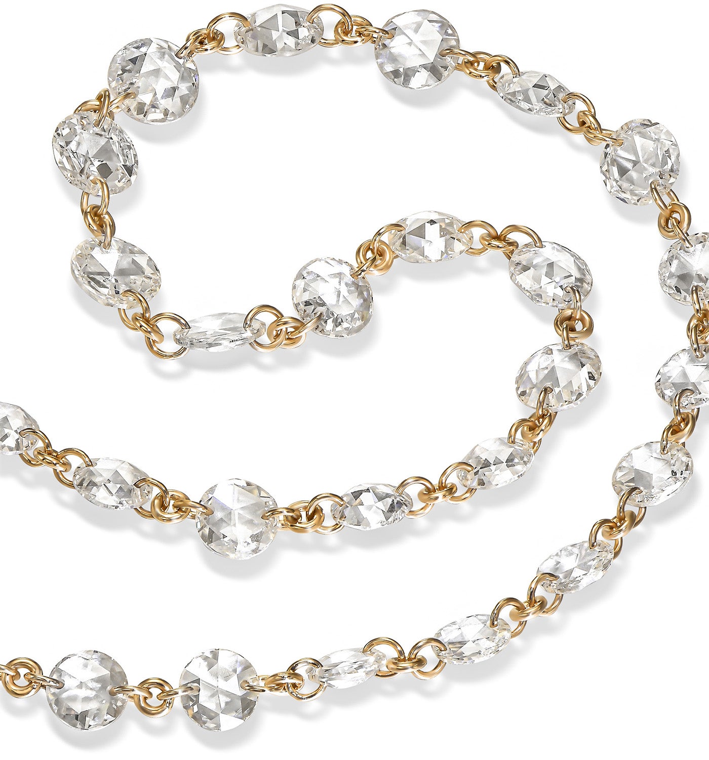 שרשרת זהב צהוב יהלומי רוז קאט  RITA NECKLACE
