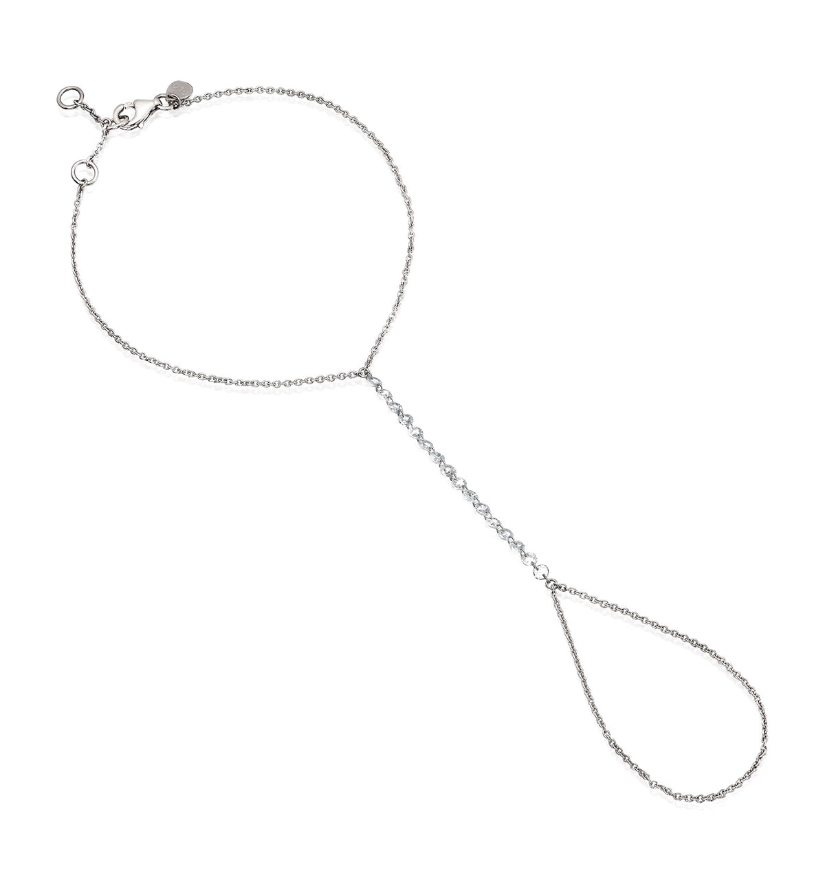 Elin floating diamond hand bracelet white gold