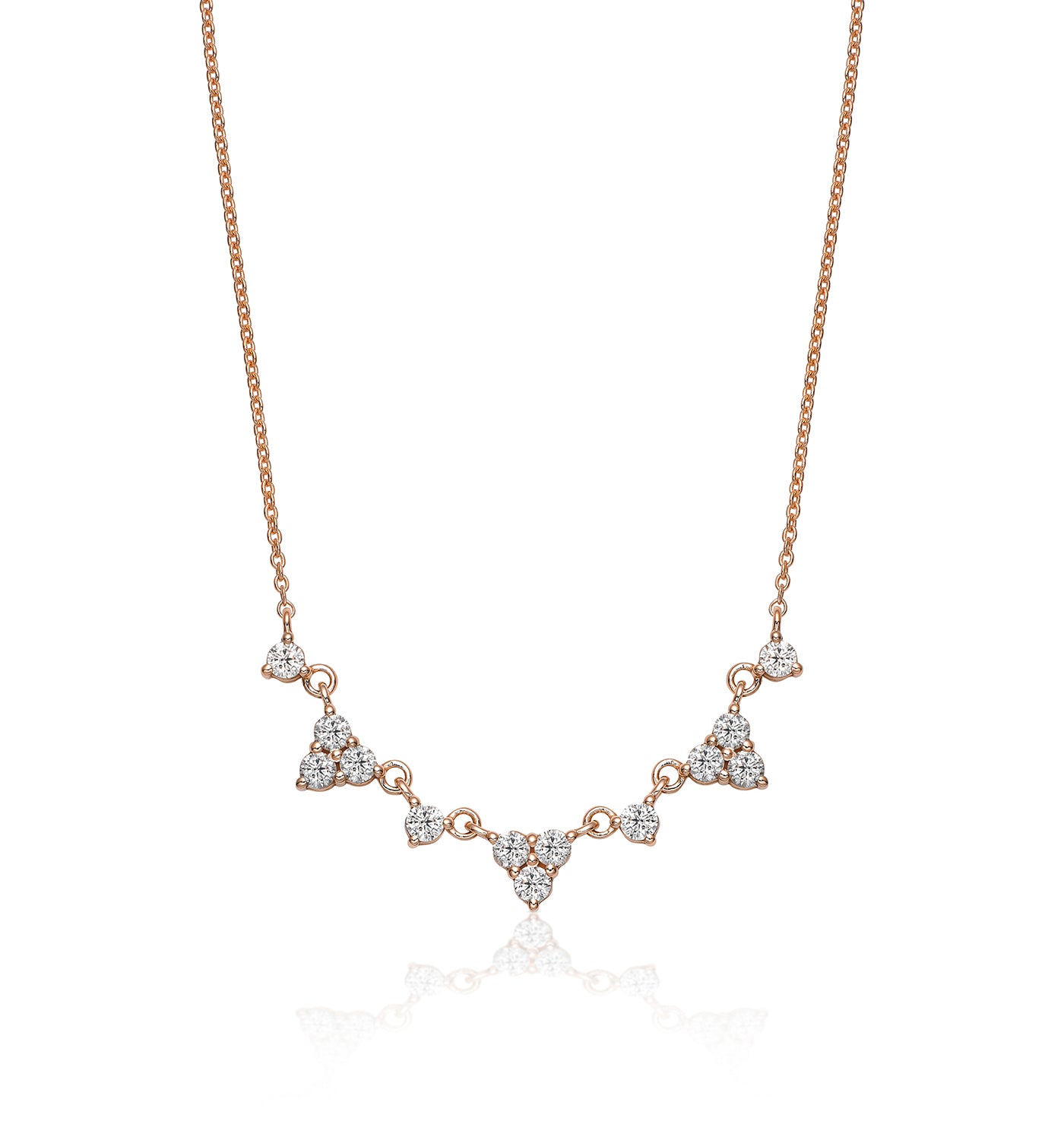 Lany diamond necklace rose gold