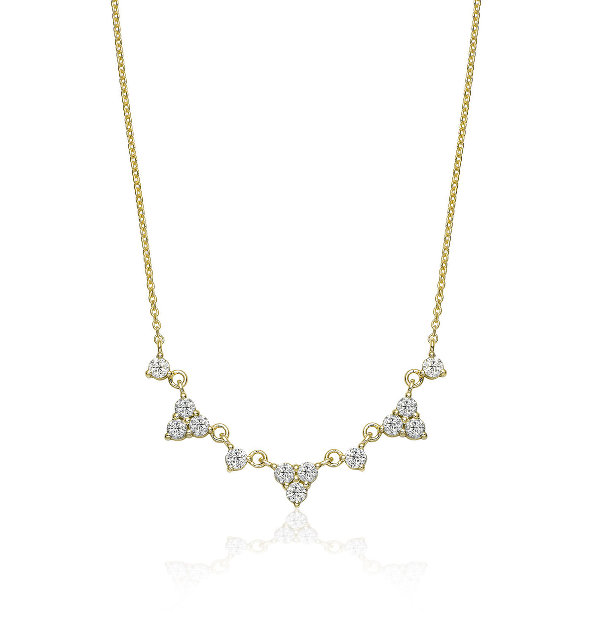 Lany diamond necklace yellow gold