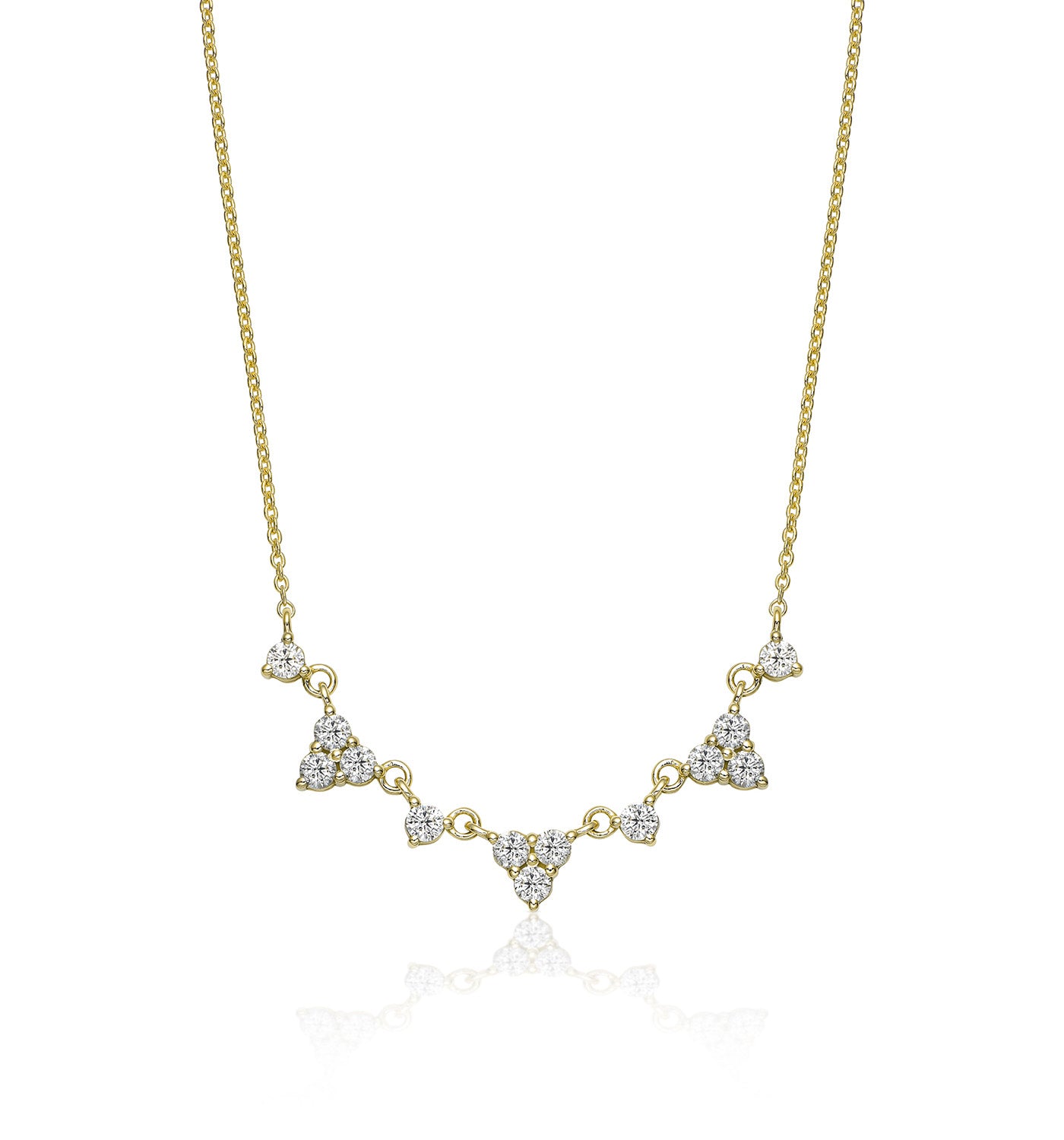 Lany diamond necklace yellow gold