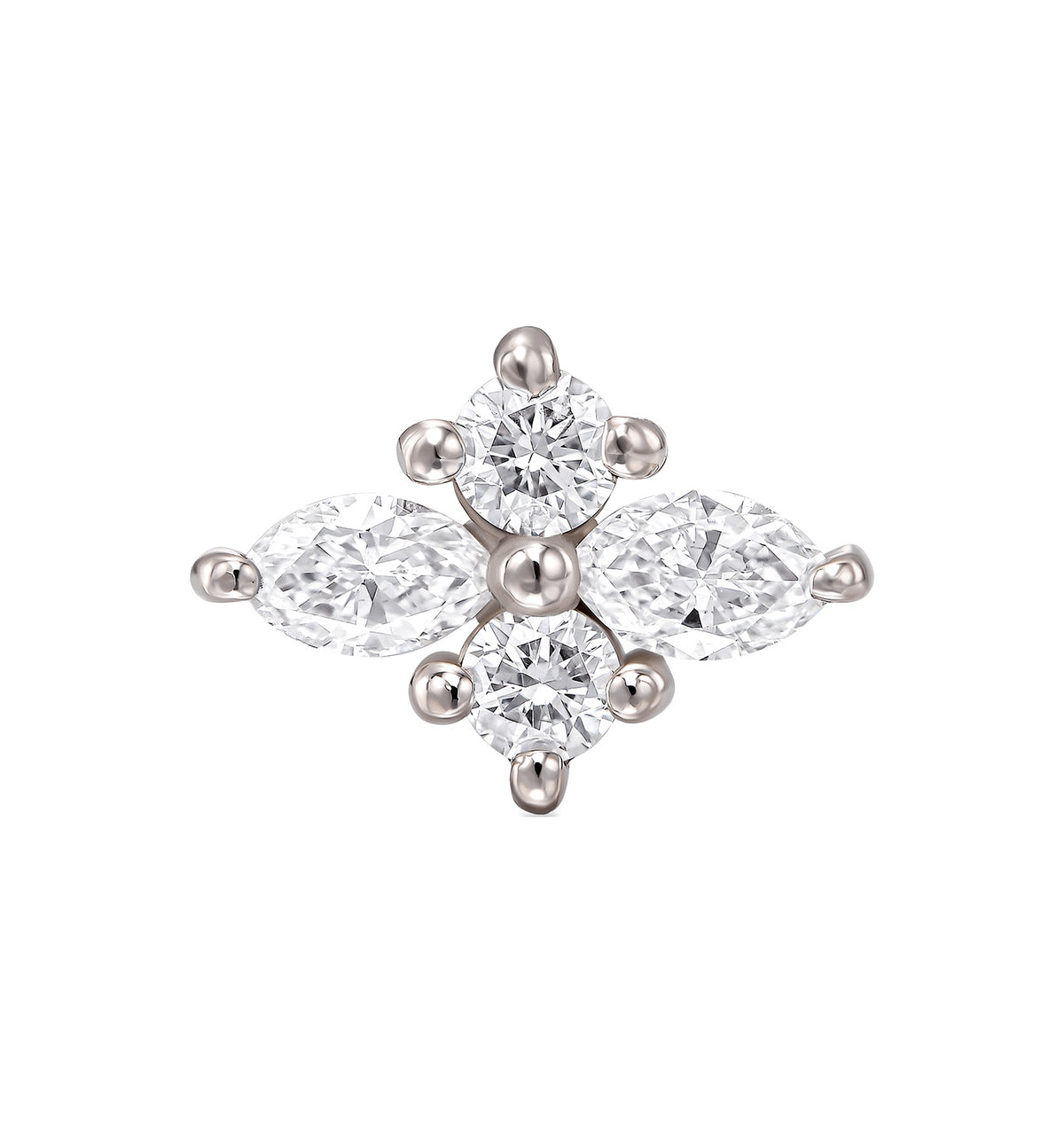 Lili diamond piercing labret earring white gold