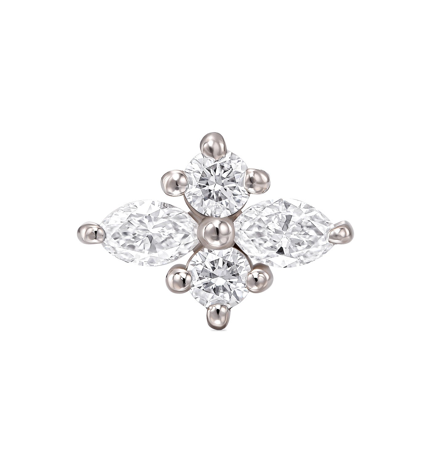 Lili diamond piercing labret earring white gold