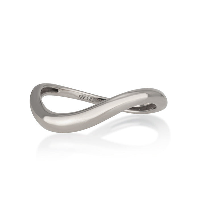 Maya gold ring in white gold