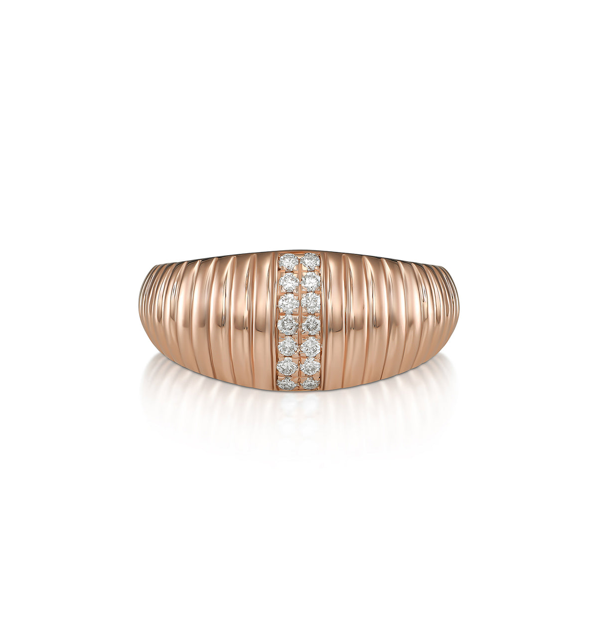 Mila diamond pinky ring rose gold