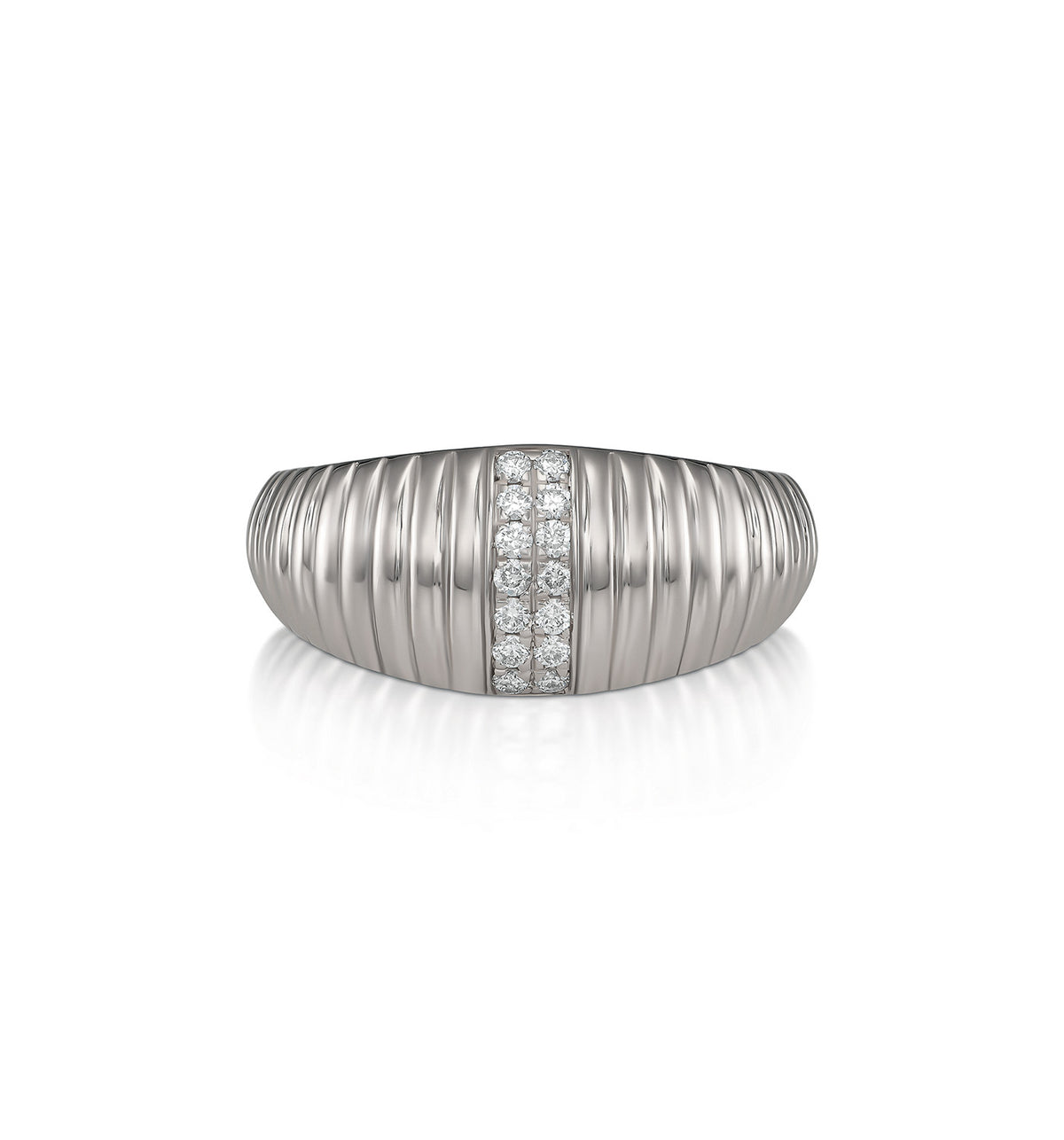 Mila diamond pinky ring white gold