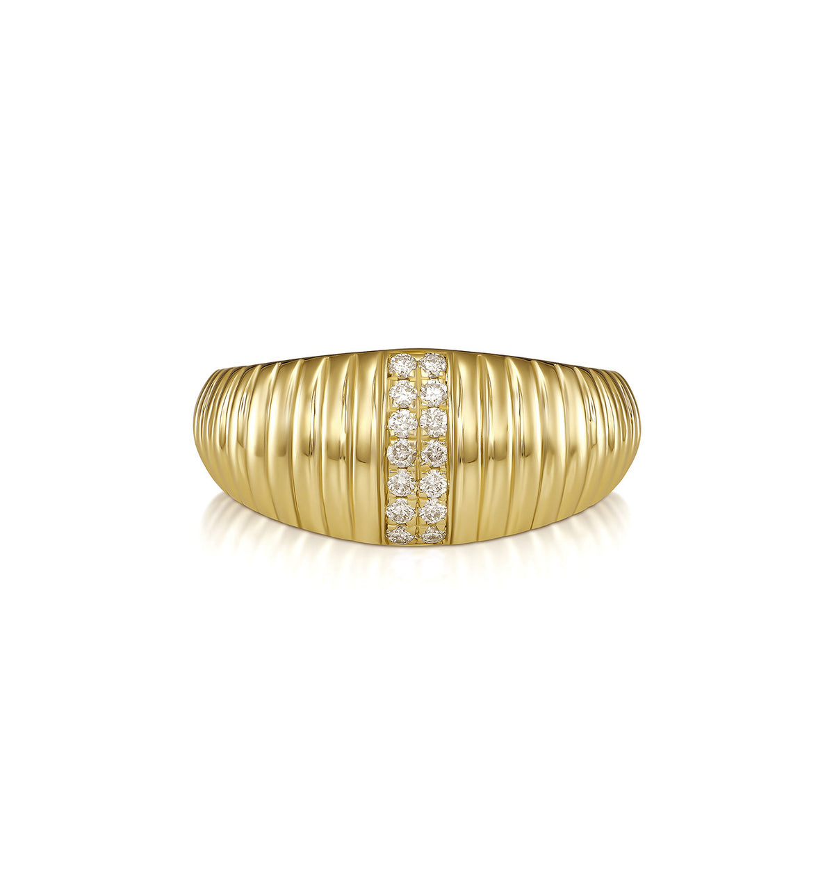 Mila diamond pinky ring yellow gold