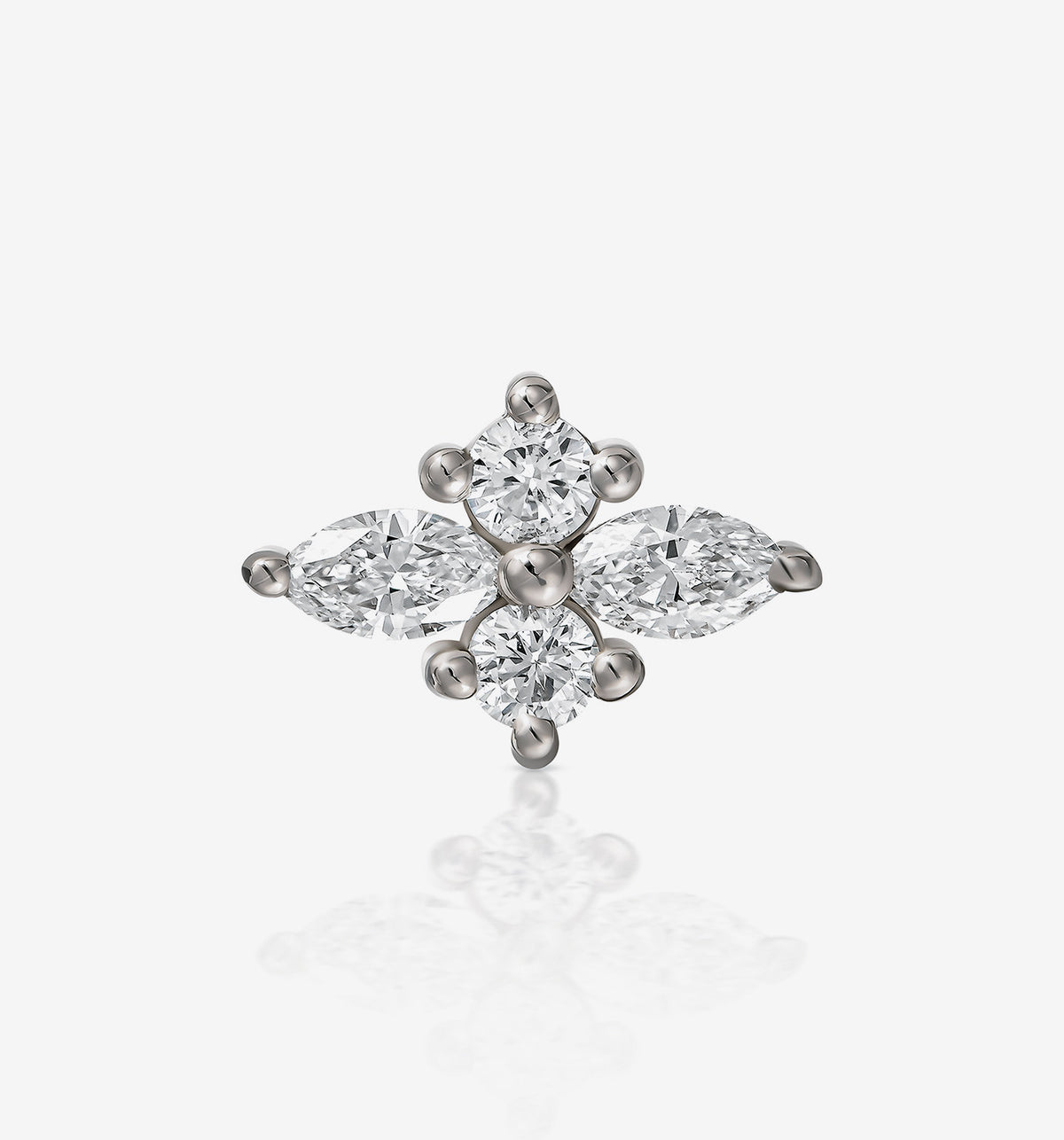 Mini Lili diamond piercing labret earring white gold