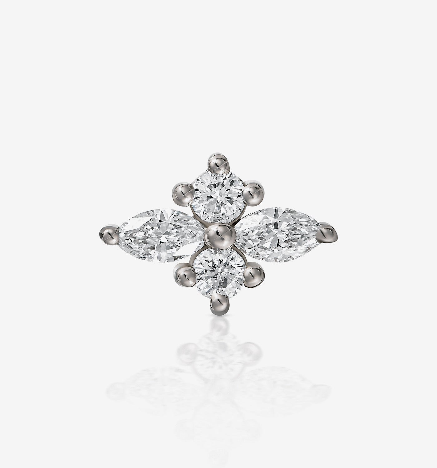 Mini Lili diamond piercing labret earring white gold