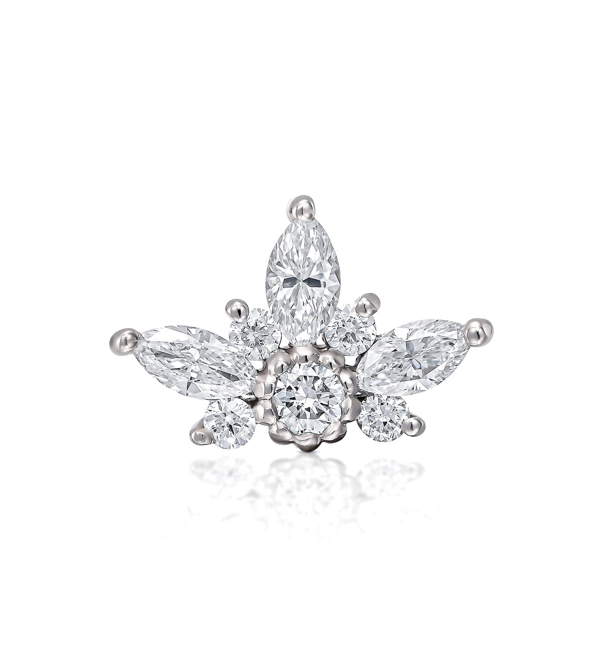 Nomi diamond piercing labret earring white gold