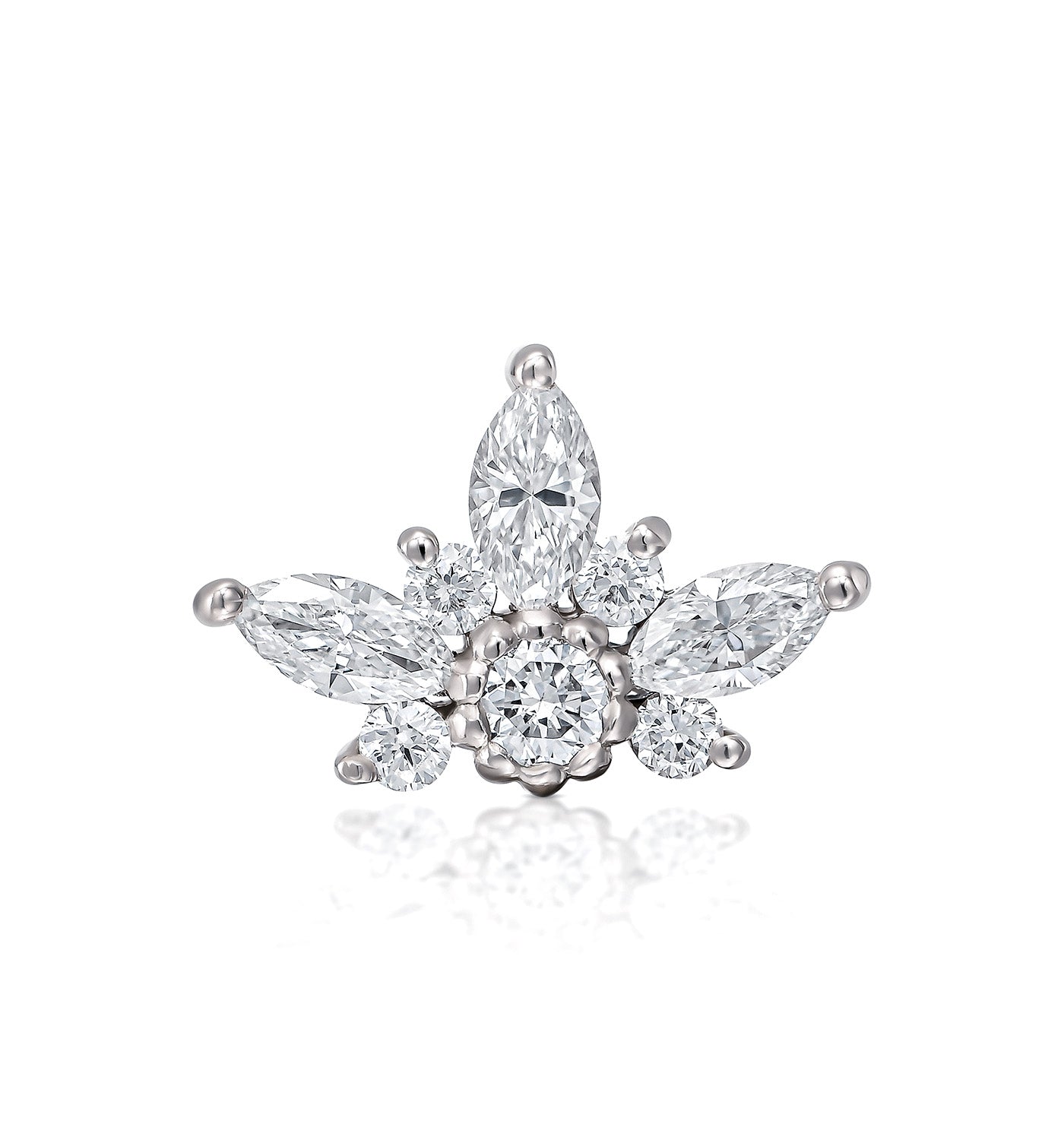 Nomi diamond piercing labret earring white gold