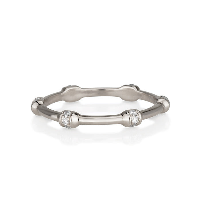 Shani eternity ring in white gold set with natural diamonds