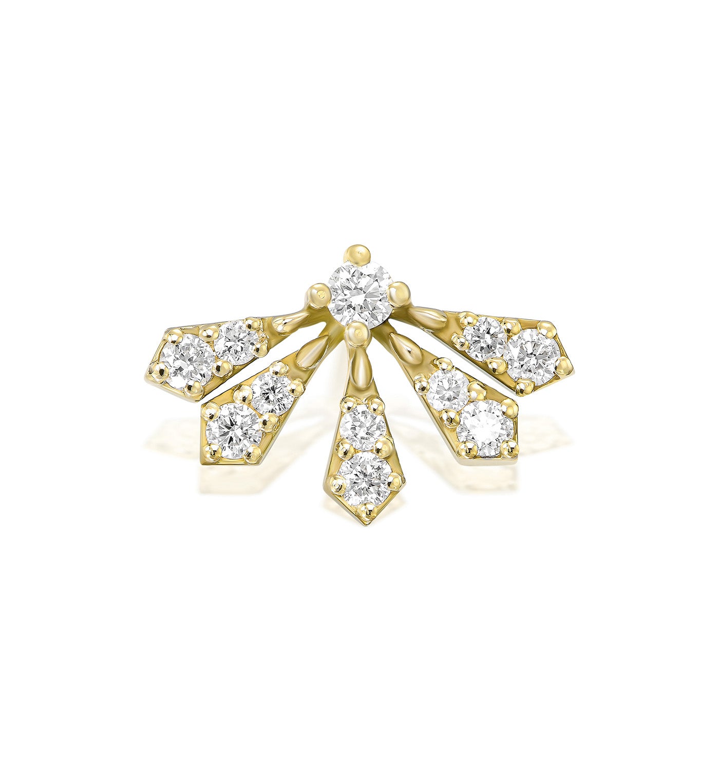 Vivi diamond stud earring yellow gold
